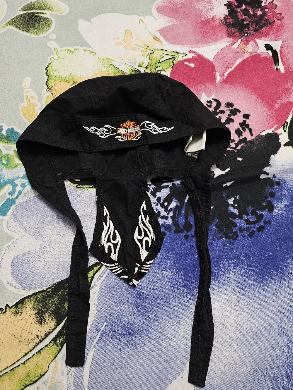 Harley-Davidson  Black Flame Skull Do-Rag